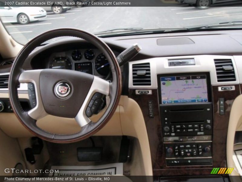 Black Raven / Cocoa/Light Cashmere 2007 Cadillac Escalade ESV AWD