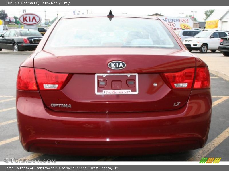 Ruby Red / Gray 2009 Kia Optima LX
