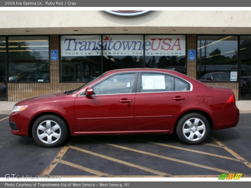 Ruby Red / Gray 2009 Kia Optima LX