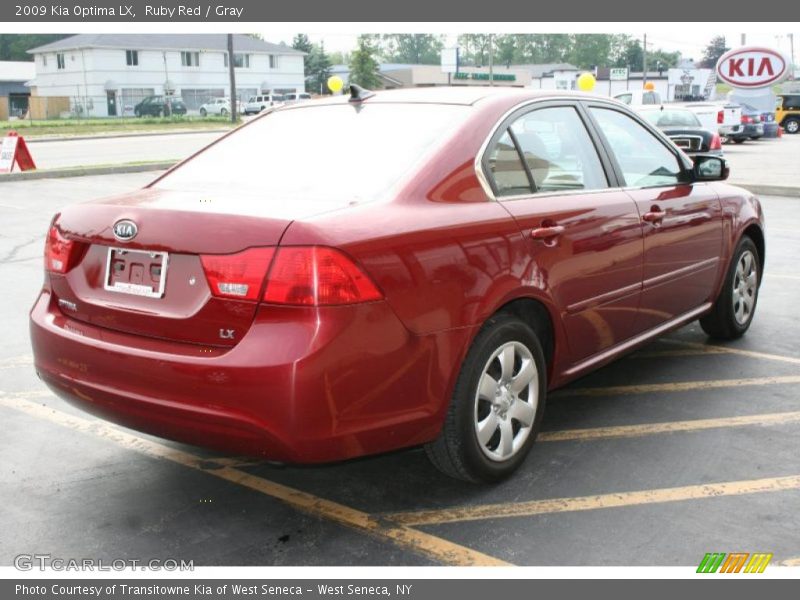 Ruby Red / Gray 2009 Kia Optima LX