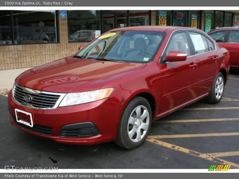 Ruby Red / Gray 2009 Kia Optima LX