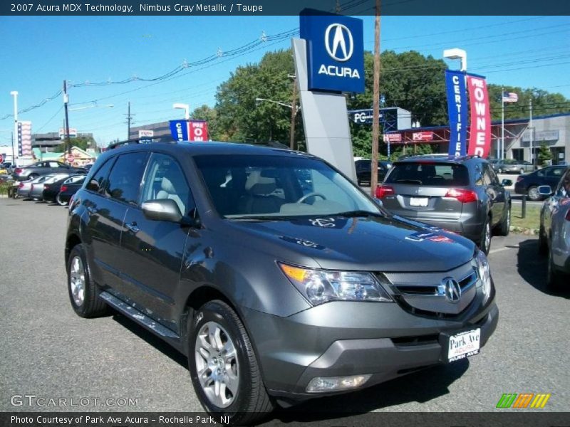 Nimbus Gray Metallic / Taupe 2007 Acura MDX Technology