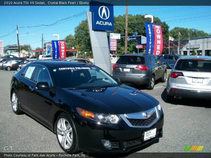 Crystal Black Pearl / Ebony 2010 Acura TSX V6 Sedan