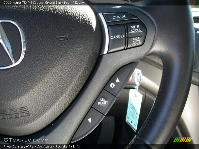 Crystal Black Pearl / Ebony 2010 Acura TSX V6 Sedan