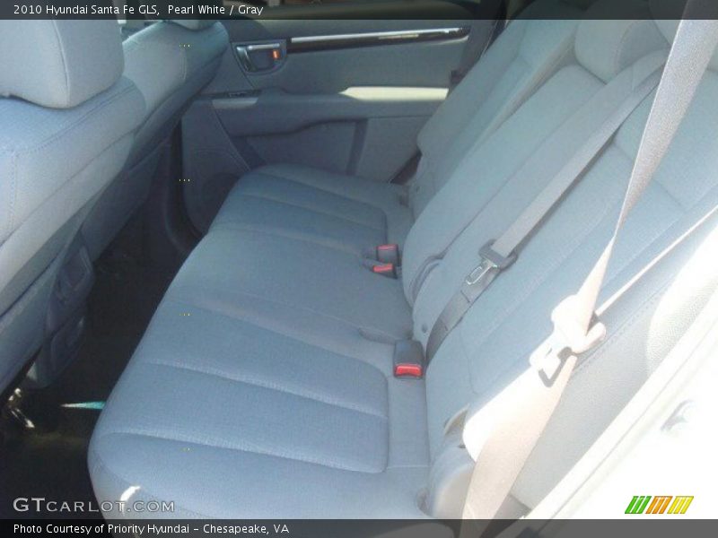 Pearl White / Gray 2010 Hyundai Santa Fe GLS