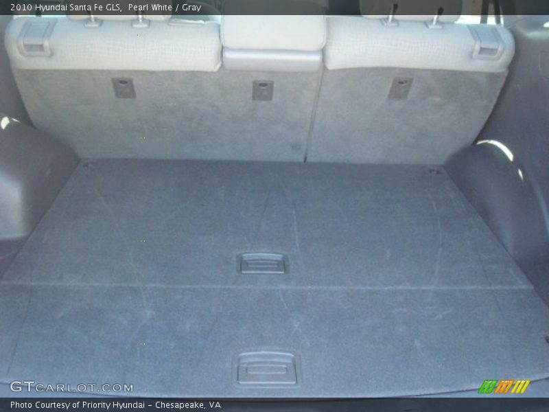 Pearl White / Gray 2010 Hyundai Santa Fe GLS