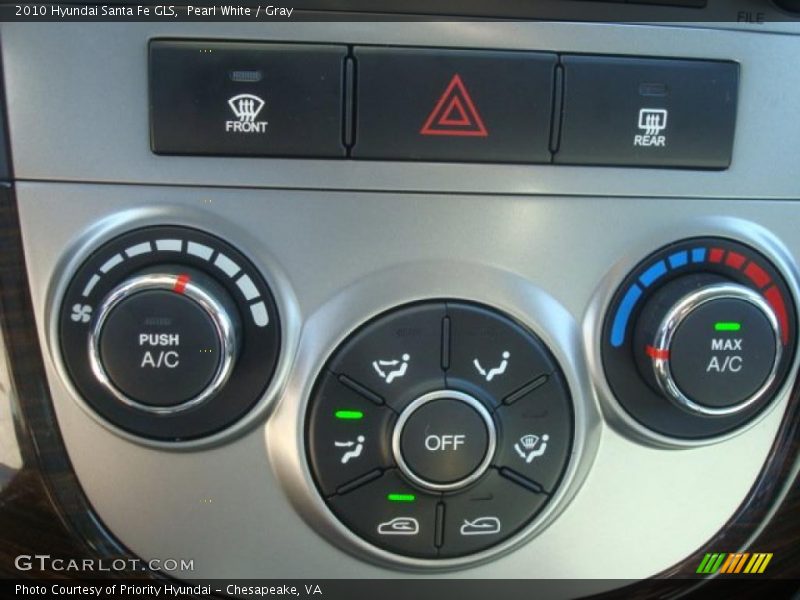 Pearl White / Gray 2010 Hyundai Santa Fe GLS