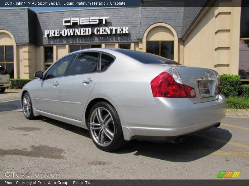 Liquid Platinum Metallic / Graphite 2007 Infiniti M 45 Sport Sedan