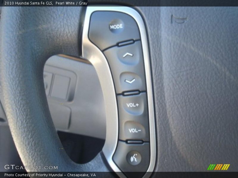 Pearl White / Gray 2010 Hyundai Santa Fe GLS