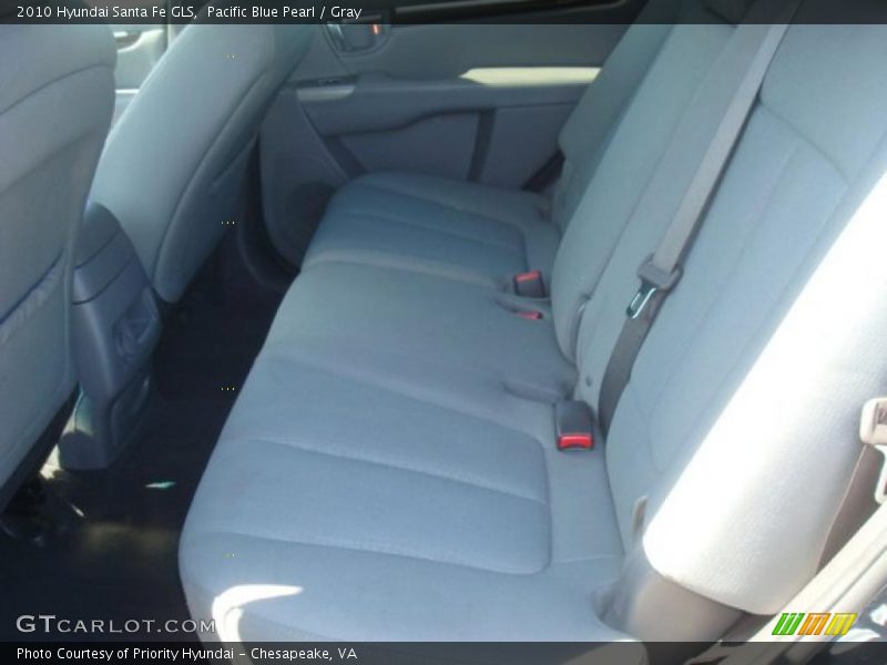 Pacific Blue Pearl / Gray 2010 Hyundai Santa Fe GLS