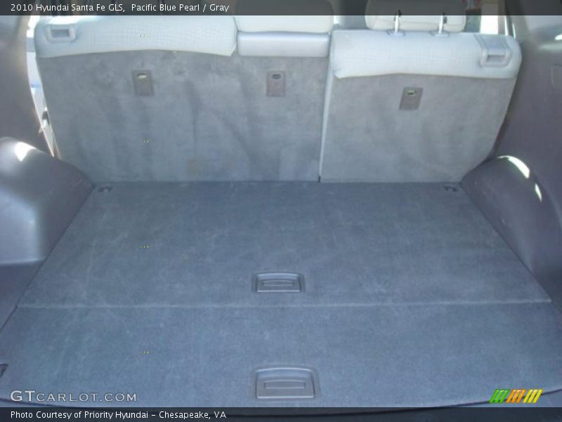 Pacific Blue Pearl / Gray 2010 Hyundai Santa Fe GLS