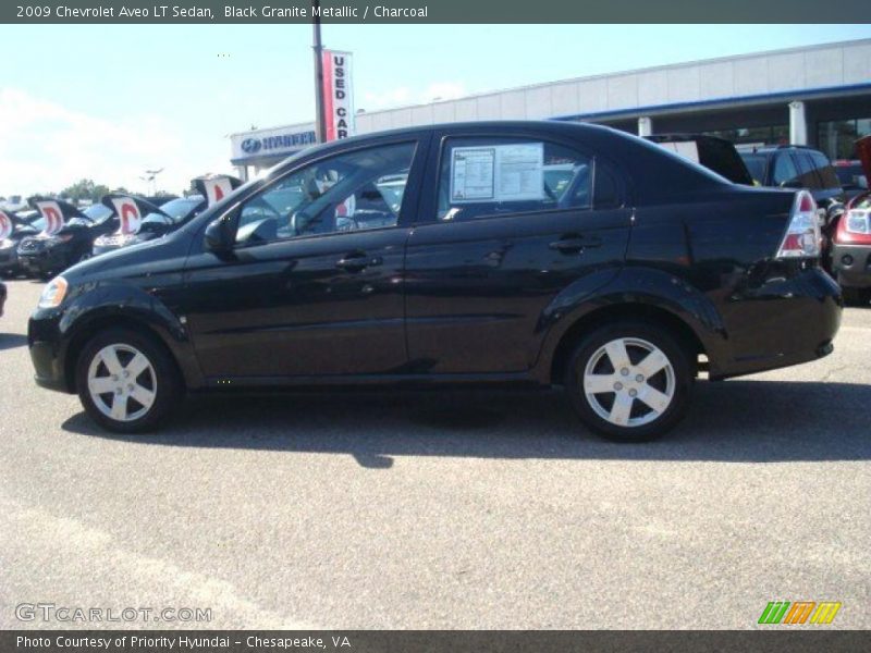 Black Granite Metallic / Charcoal 2009 Chevrolet Aveo LT Sedan