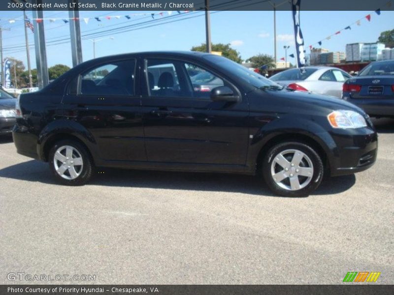 Black Granite Metallic / Charcoal 2009 Chevrolet Aveo LT Sedan