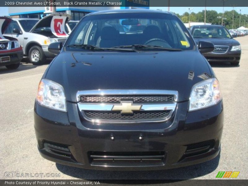 Black Granite Metallic / Charcoal 2009 Chevrolet Aveo LT Sedan