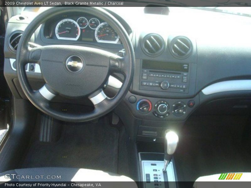 Black Granite Metallic / Charcoal 2009 Chevrolet Aveo LT Sedan