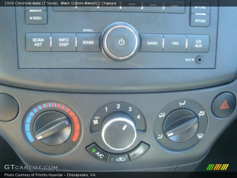 Black Granite Metallic / Charcoal 2009 Chevrolet Aveo LT Sedan