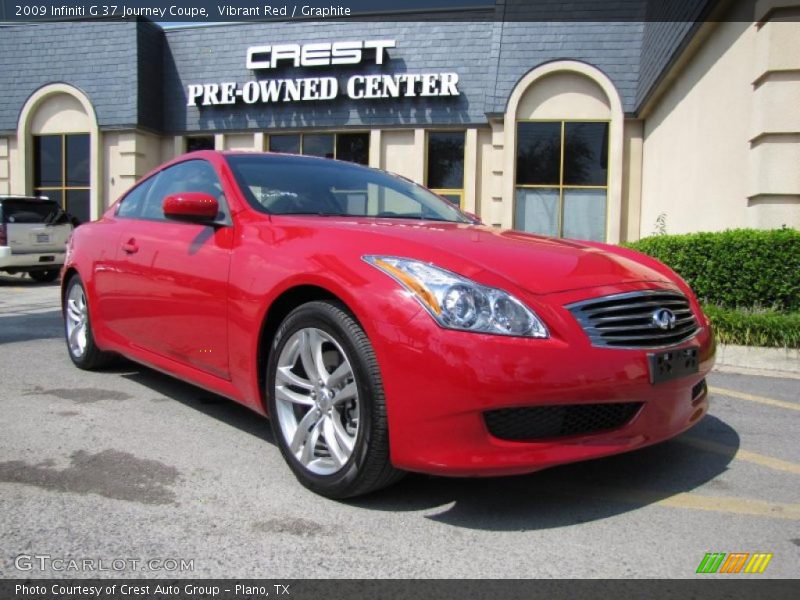 Vibrant Red / Graphite 2009 Infiniti G 37 Journey Coupe