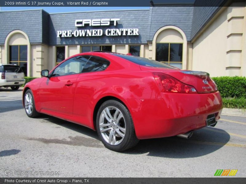 Vibrant Red / Graphite 2009 Infiniti G 37 Journey Coupe