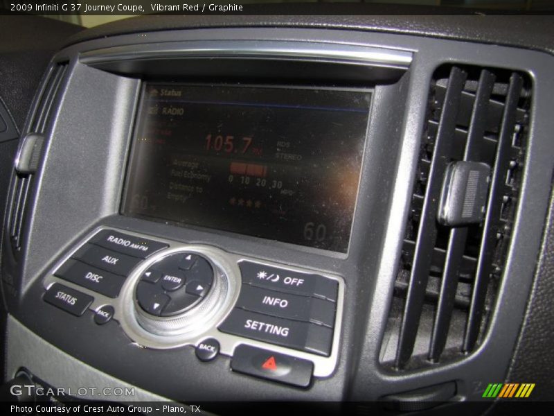 Vibrant Red / Graphite 2009 Infiniti G 37 Journey Coupe