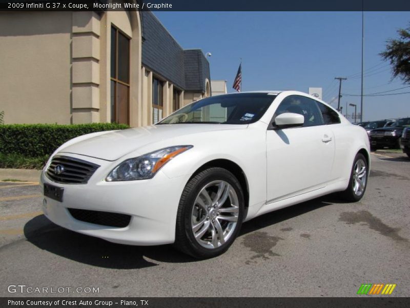 Moonlight White / Graphite 2009 Infiniti G 37 x Coupe