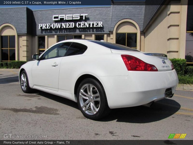 Moonlight White / Graphite 2009 Infiniti G 37 x Coupe