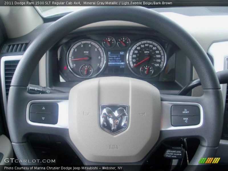 Mineral Gray Metallic / Light Pebble Beige/Bark Brown 2011 Dodge Ram 1500 SLT Regular Cab 4x4