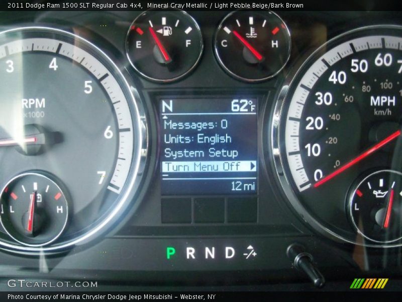 Mineral Gray Metallic / Light Pebble Beige/Bark Brown 2011 Dodge Ram 1500 SLT Regular Cab 4x4