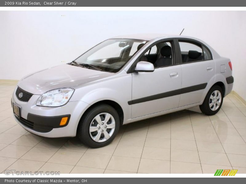 Clear Silver / Gray 2009 Kia Rio Sedan
