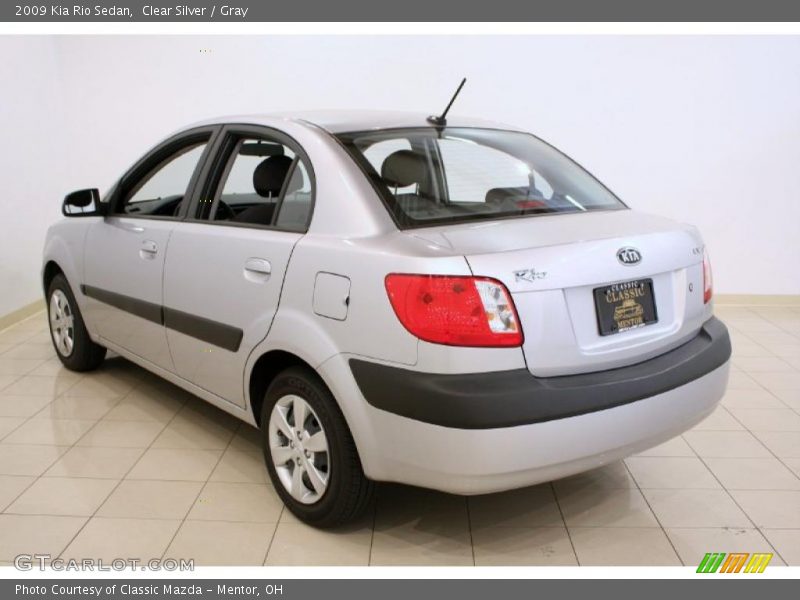 Clear Silver / Gray 2009 Kia Rio Sedan