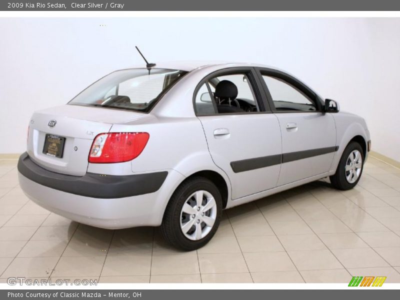 Clear Silver / Gray 2009 Kia Rio Sedan