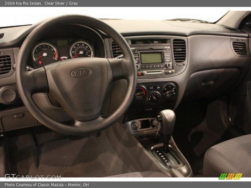 Clear Silver / Gray 2009 Kia Rio Sedan