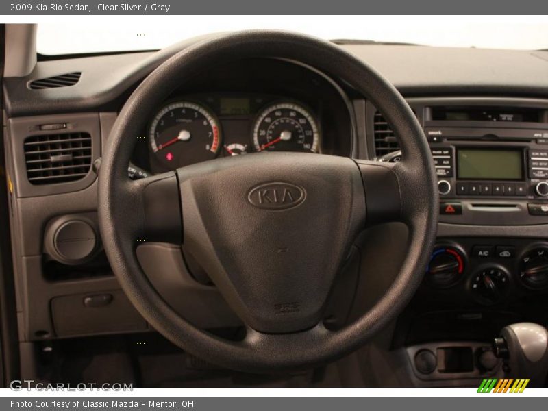 Clear Silver / Gray 2009 Kia Rio Sedan