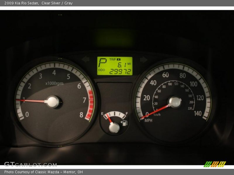 Clear Silver / Gray 2009 Kia Rio Sedan
