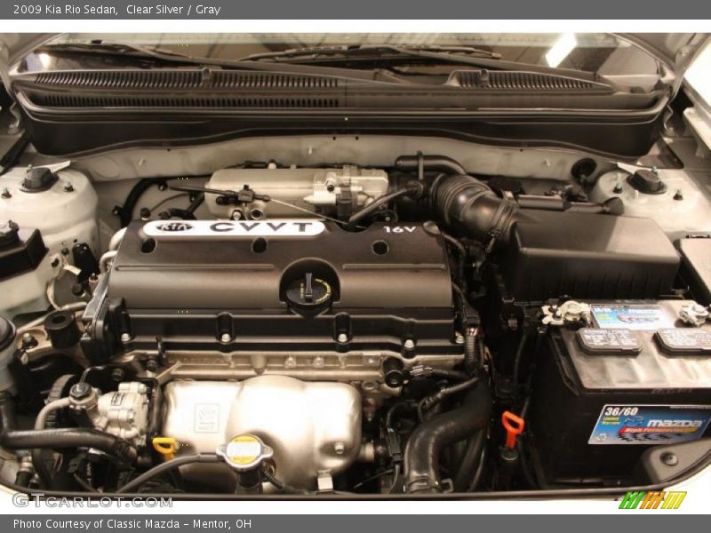 Clear Silver / Gray 2009 Kia Rio Sedan