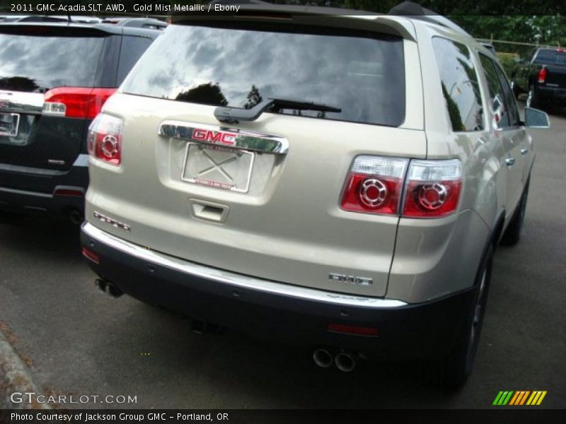 Gold Mist Metallic / Ebony 2011 GMC Acadia SLT AWD