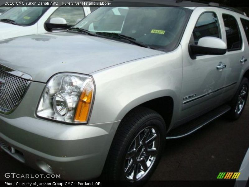 Pure Silver Metallic / Ebony 2010 GMC Yukon Denali AWD