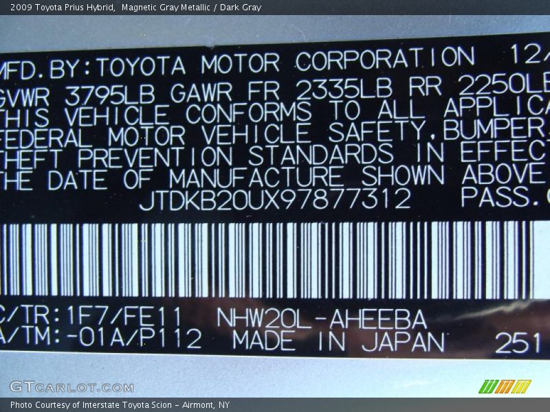 Magnetic Gray Metallic / Dark Gray 2009 Toyota Prius Hybrid