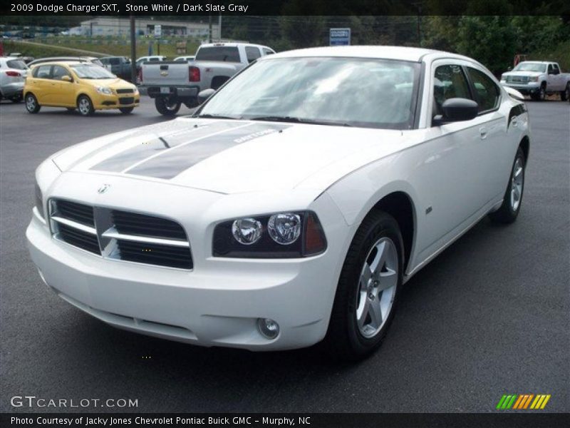Stone White / Dark Slate Gray 2009 Dodge Charger SXT