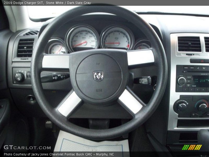 Stone White / Dark Slate Gray 2009 Dodge Charger SXT