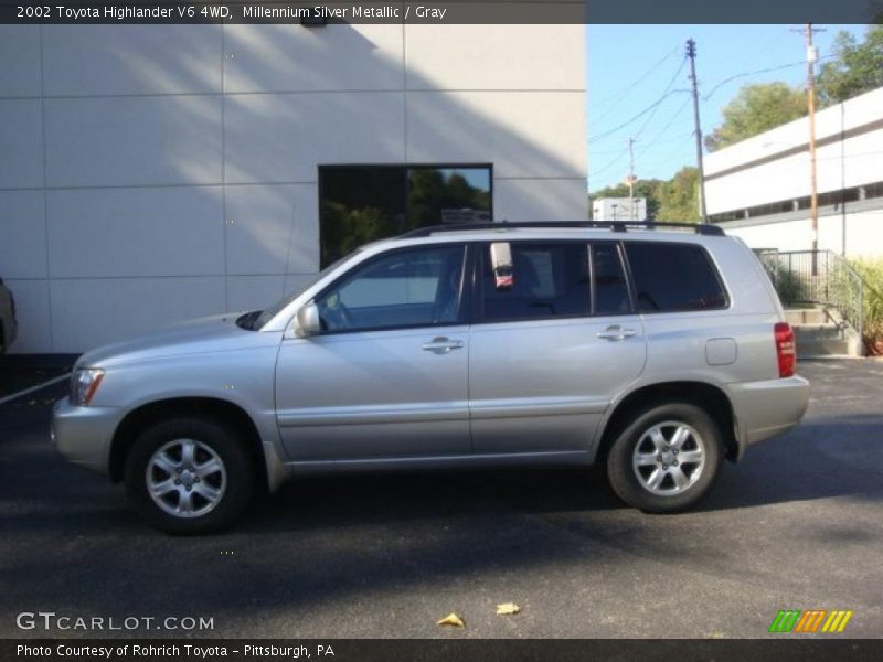 Millennium Silver Metallic / Gray 2002 Toyota Highlander V6 4WD
