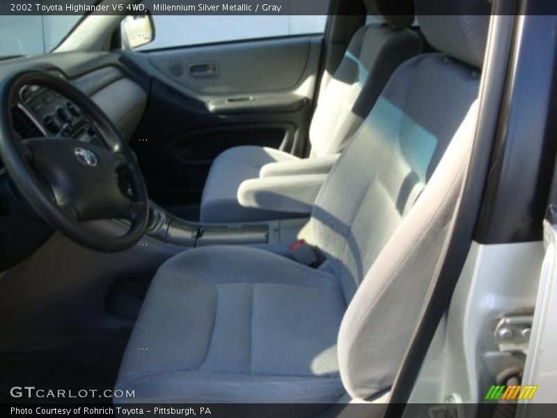 Millennium Silver Metallic / Gray 2002 Toyota Highlander V6 4WD