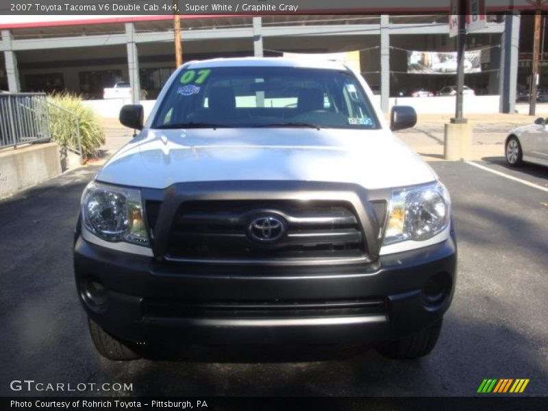 Super White / Graphite Gray 2007 Toyota Tacoma V6 Double Cab 4x4