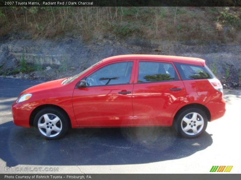 Radiant Red / Dark Charcoal 2007 Toyota Matrix
