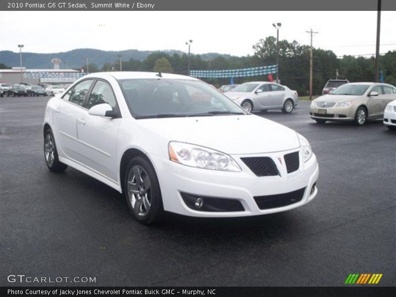 Summit White / Ebony 2010 Pontiac G6 GT Sedan