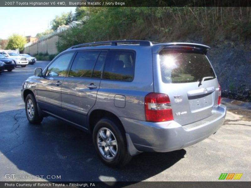 Bluestone Metallic / Ivory Beige 2007 Toyota Highlander V6 4WD