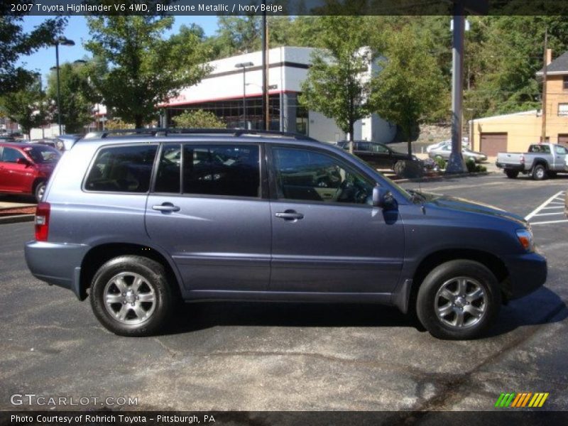 Bluestone Metallic / Ivory Beige 2007 Toyota Highlander V6 4WD
