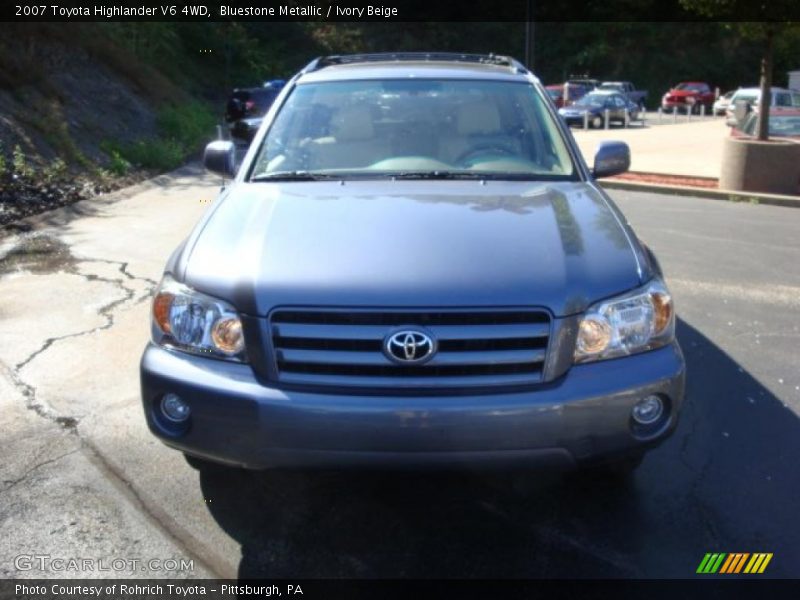 Bluestone Metallic / Ivory Beige 2007 Toyota Highlander V6 4WD