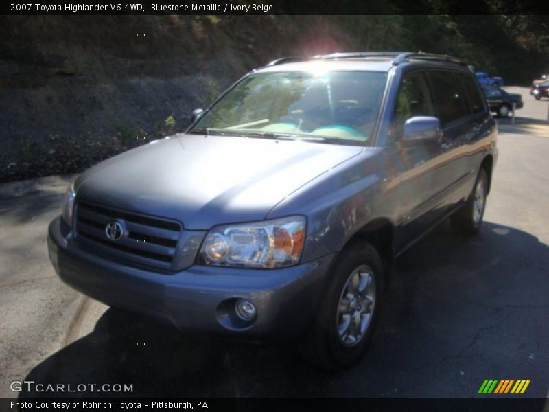 Bluestone Metallic / Ivory Beige 2007 Toyota Highlander V6 4WD