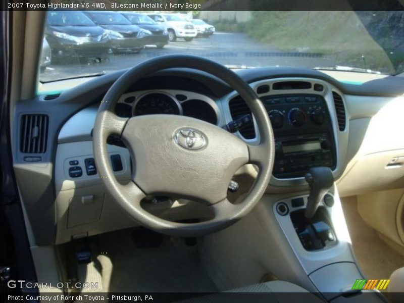 Bluestone Metallic / Ivory Beige 2007 Toyota Highlander V6 4WD