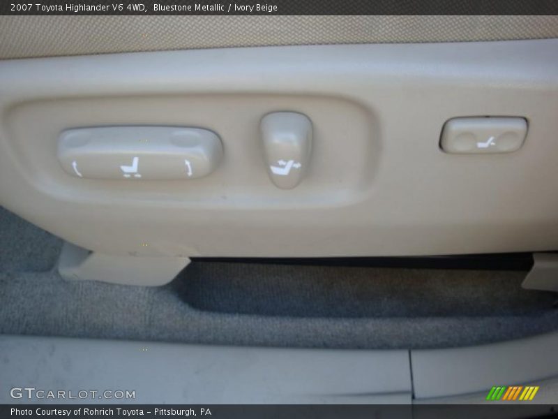 Bluestone Metallic / Ivory Beige 2007 Toyota Highlander V6 4WD